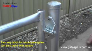 Gate Latch 2 way for round pipe and square [upl. by Aimal]