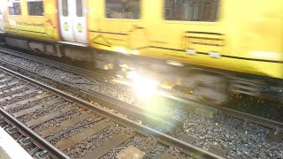 Merseyrail 507 009 making arcs at Birkdale station [upl. by Peppi46]